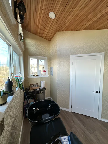 Our wallpaper installation team at work